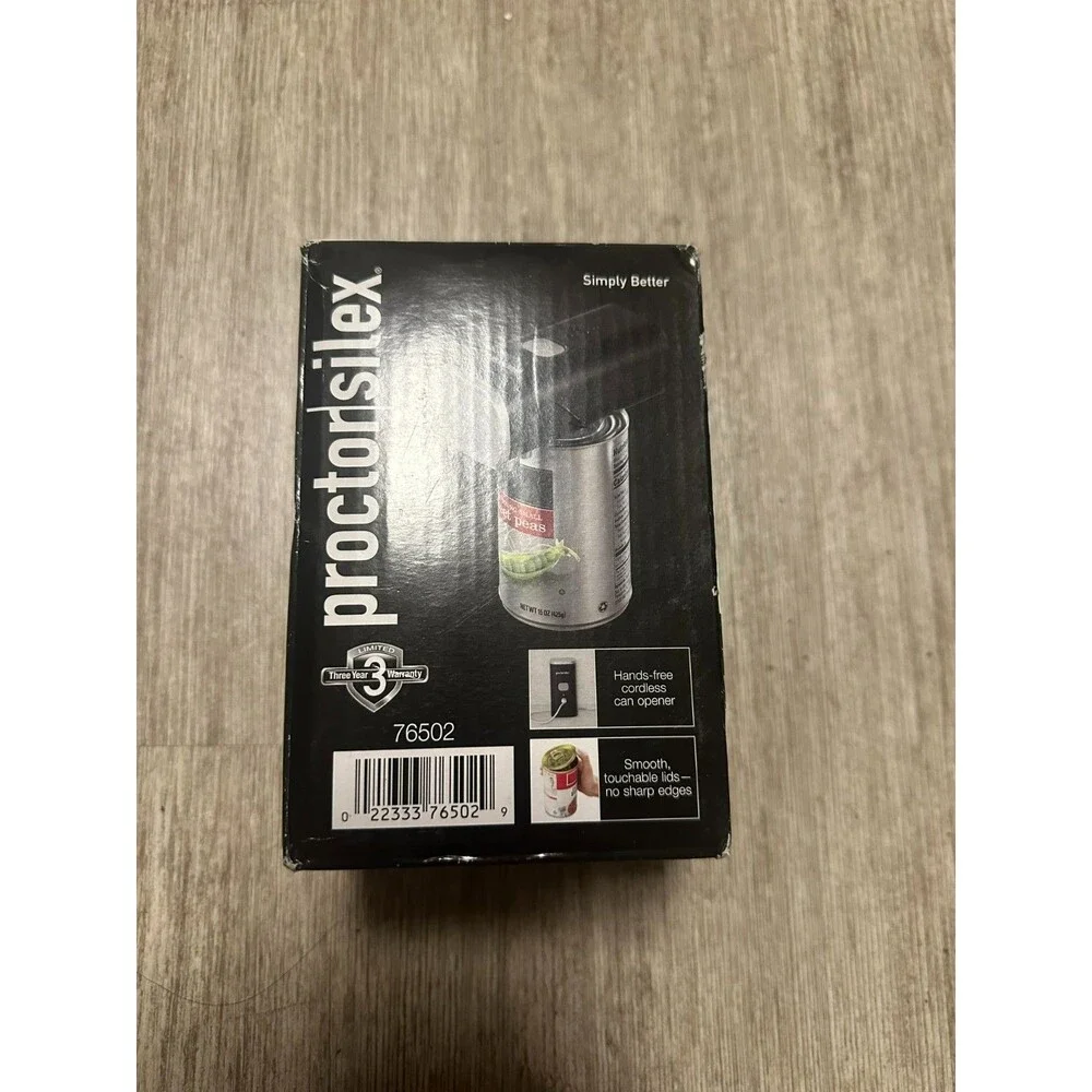 Proctor Silex Automatic Electric Can Opener, Hands Free Cordless Operation & USB